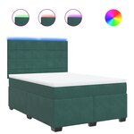 vidaXL Sommier à lattes de lit et matelas Vert foncé 160x200cm Velours