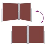 vidaXL Auvent latéral rétractable Marron 140 x 600 cm