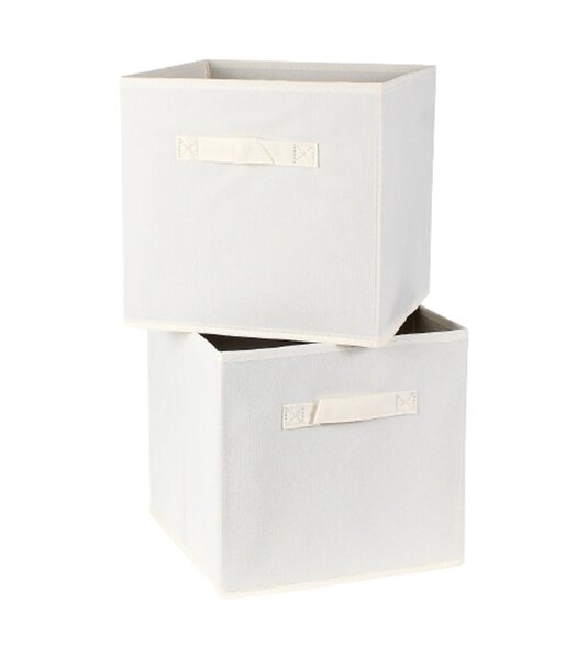 Cube de rangement intissé 28x28cm - lot de 2