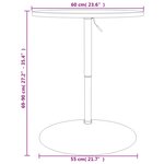 vidaXL Table de bar blanc 60x60x90cm bois d'ingénierie et acier chromé