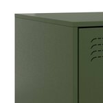 vidaXL Table de chevet vert 34 5x39x44 cm acier