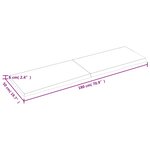 vidaXL Dessus de table marron foncé bois chêne massif traité