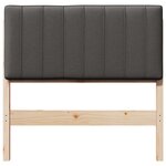 vidaXL Tête de lit capitonnée Brun et gris foncé 90 cm Pin massif