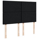 vidaXL Sommier à lattes de lit avec matelas Noir 160x200 cm Tissu