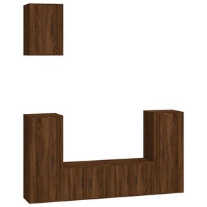vidaXL Ensemble de meubles TV 5 Pièces Chêne marron Bois d'ingénierie