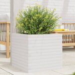 vidaXL Jardinière blanc 50x50x45 5 cm bois de pin massif