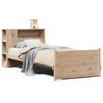 vidaXL Lit bibliothèque sans matelas 100x200 cm bois massif de pin