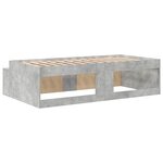 vidaXL Cadre de lit avec rangement Gris béton 80 x 200 cm