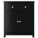 vidaXL Armoire de salle de bain BERG noir 69 5x34x80 cm pin massif