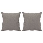 vidaXL Ensemble de canapés 2 Pièces avec coussins taupe tissu