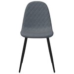 vidaXL Chaises à manger lot de 6 gris foncé velours