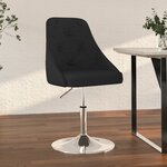 Vidaxl chaise pivotante de salle à manger noir tissu