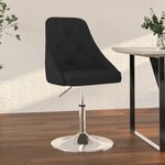 vidaXL Chaise pivotante de salle à manger Noir Tissu