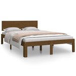 vidaXL Cadre de lit sans matelas marron miel 120x190 cm