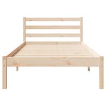 vidaXL Cadre de lit Marron 210 x 100 cm Bois massif en pin