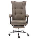 vidaXL Chaise de bureau de massage Taupe Tissu