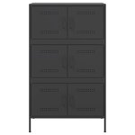 vidaXL Buffet haut noir 68x39x113 cm acier