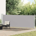 vidaXL Auvent latéral rétractable de patio 140x600 cm Gris