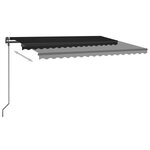 vidaXL Auvent automatique avec capteur de vent et LED 4x3 m Anthracite