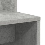 vidaXL Bureau gris béton Bois d'ingénierie Moyen Bureau d'ordinateur