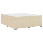 vidaXL Cadre de lit Crème 180 x 200 cm tissu