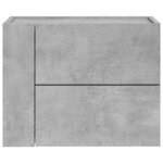 vidaXL Table de chevet murale gris béton 45x30x35 cm