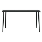 vidaXL Ensemble à manger de jardin avec coussins 7 Pièces Noir