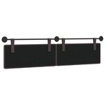 vidaXL Tête de lit suspendue Marron foncé Tissu