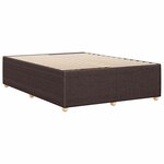 vidaXL Cadre de lit sans matelas marron foncé 160x200 cm tissu