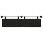 vidaXL Tête de lit suspendue Noir Simili cuir