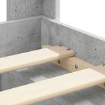 vidaXL Cadre de lit avec rangement et tête de lit Gris béton