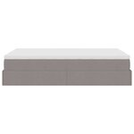 vidaXL Cadre de lit ottoman avec matelas taupe 120x200 cm tissu