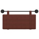 vidaXL Tête de lit suspendue Brun Brillant PU antique