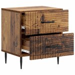 vidaXL Cabinet de chevet 2 Pièces Bois ancien 43 x 34 5 x 47 5 cm