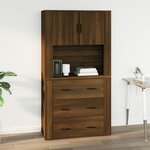 vidaXL Armoire murale Chêne marron 80x33x80 cm Bois d'ingénierie