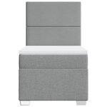 vidaXL Sommier à lattes de lit et matelas Gris clair 90x190 cm Tissu