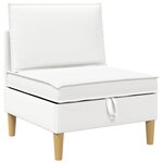 vidaXL Canapé modulaire avec rangement 4 Pièces Blanc Tissu