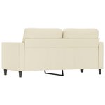 vidaXL Canapé à 2 places Crème 140 cm Similicuir