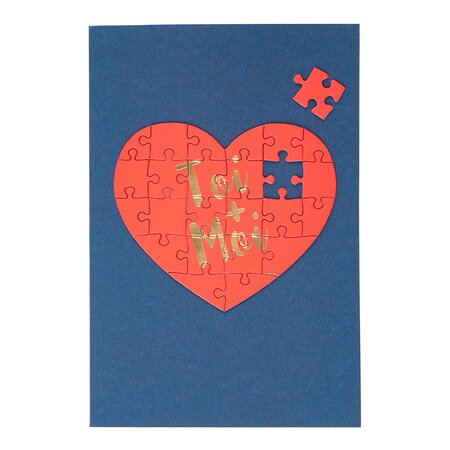 Carte Saint-valentin - Toi + Moi Puzzle - Draeger paris