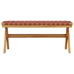 vidaXL Banc de jardin rouge bois massif d'acacia et tissu