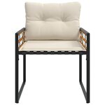 vidaXL Ensemble de meubles d'extérieur avec coussin 4 Pièces Crème