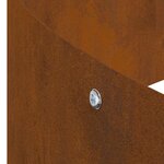 vidaXL Cache-pot de jardin Marron 120 x 120 x 20 cm Acier cuivré