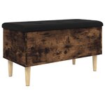 vidaXL Banc de rangement chêne fumé 82x42x46 cm bois d'ingénierie
