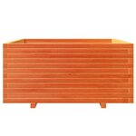 vidaXL Jardinière cire marron 100x100x49 5 cm bois de pin massif