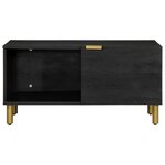 vidaXL Table basse Noir 80x50x40 cm Bois d'ingénierie