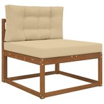 vidaXL Coussin de canapé d'extérieur 2 Pièces Beige Polyester