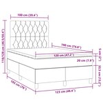vidaXL Sommier à lattes de lit avec matelas noir 120x190 cm velours