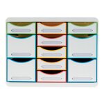 Moule De Classement Storebox Multi 11 Tiroirs Black Office - Blanc/arlequin - Exacompta