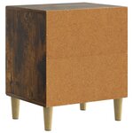 vidaXL Cabinet de chevet 2 Pièces Chêne fumé 43 x 34 5 x 50 cm