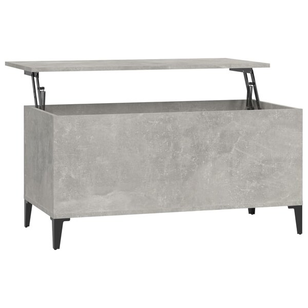 vidaXL Table basse Gris béton 90x44 5x45 cm Bois d'ingénierie